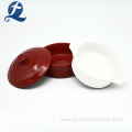 Color Glazed Round Ceramic Casserole